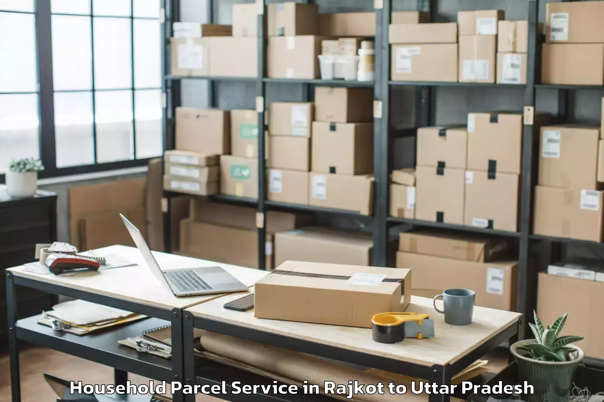 Get Rajkot to Prayagraj Airport Ixd Household Parcel